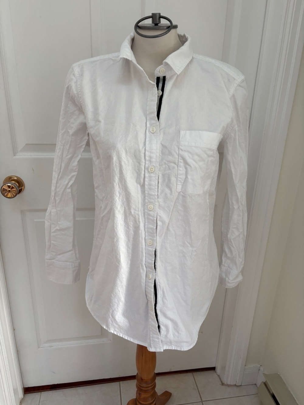 Joe Fresh White Women's Button-Up Blouse ladies large